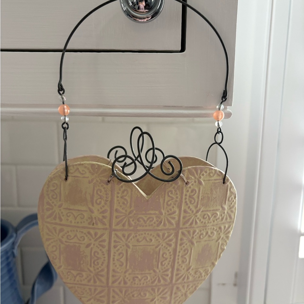 Decorative Heart Hanging decor pale pink - Picture 2 of 6